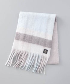 AURORA 【 LANVIN en Bleu （ランバン オン ブルー）】モコモコカラーブロックマフラー(WASH)