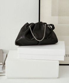 russet レザー巾着ミニショルダーバッグ(CE-1637)