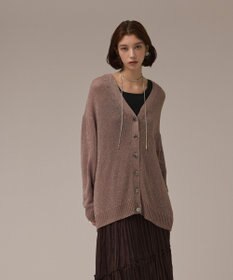 GRACE CONTINENTAL ラメルーズニットカーディガン