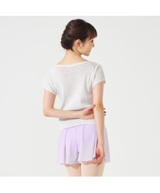 Chacott 【ノーソーイングニット】ボートネックメッシュTシャツ