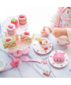 Mother garden マザーガーデン 木のおままごと  《野いちご ティーパーティーセット》プレミアムケーキセット