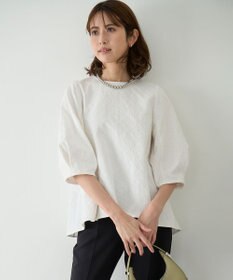 UNFILO L ジャガードブラウス