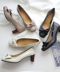 Pointer 日本製 本革リボンパンプス