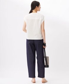 自由区 L 【19号サイズまで展開】ウスカルデニムダーツカーブ パンツ