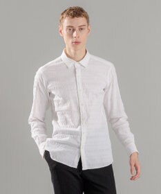 JOSEPH HOMME レボソジャガードストレッチ　レギュラーカラーシャツ