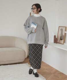 WEGO 【ユニセックス着用ITEM/裏起毛】リラックスフィットスウェットプルオーバー