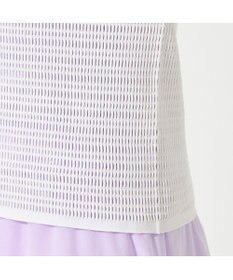 Chacott 【ノーソーイングニット】ボートネックメッシュTシャツ