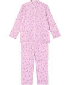 Wing パジャマ 長袖 長ズボン 綿100％(肌側) キルトニット素材 保温性 ゆったりシルエット やさしい肌あたり シャツタイプ 上下セット レディース EP6004 ウイング／ワコール