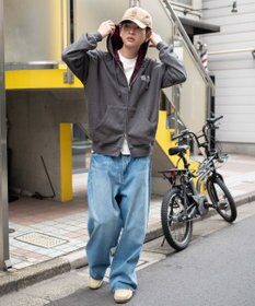 WEGO 【ユニセックス着用ITEM/MLサイズ展開】チェックZIPパーカー