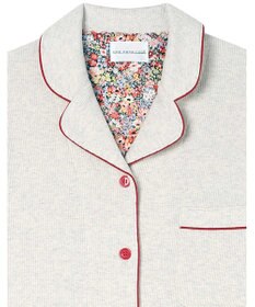 une nana cool 【綿混】ソフトコットンリブ 長袖開襟パジャマ MADE WITH LIBERTY FABRIC