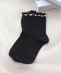 Tiaclasse パール付きフリルソックス