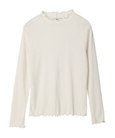 earth music&ecology チェーンリブハイネックプルオーバー