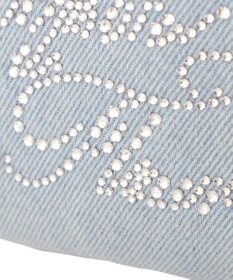 Maison de FLEUR ラインストーンデニムポーチ