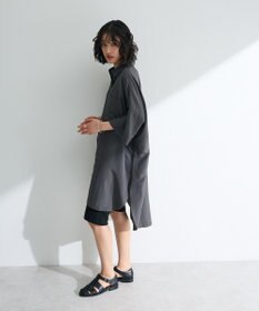 Green Parks ７分袖ミディ丈シャツワンピース