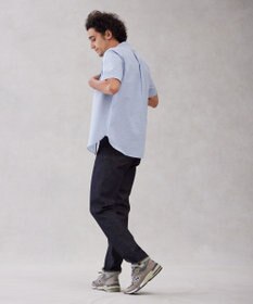 J.PRESS MEN 【クールマックス】サッカーマルチストライプ バンドカラーシャツ