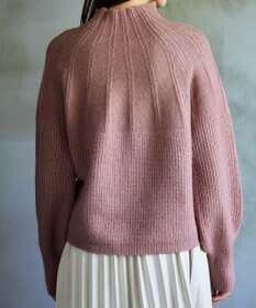 Tiaclasse 【洗える】ピンタックボトルネックニットトップス