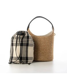 UNBILLION cachecache ジャガード巾着付きポリプロピレンバケツバッグ