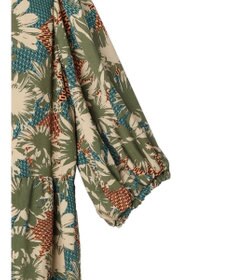 Green Parks ■ＥＳＣＡＲ　フラワーＭＩＸｐｔティアードワンピース