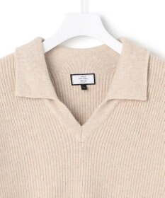 J.PRESS YORK STREET 【UNISEX】ウールカシミヤ スキッパーニットポロシャツ
