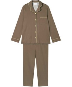 une nana cool 【綿100%】60/1 シルケットスムース 長袖開襟 MADE WITH LIBERTY FABRIC