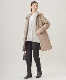 J.PRESS LADIES 【WEB限定カラーあり・洗える】コンパクトタフタキルティング フーデッド コート
