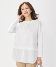 J.PRESS LADIES 【接触冷感・UVケア】レイヤードジャージー カットソー