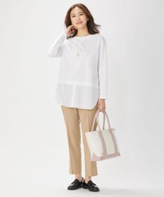 J.PRESS LADIES 【接触冷感・UVケア】レイヤードジャージー カットソー