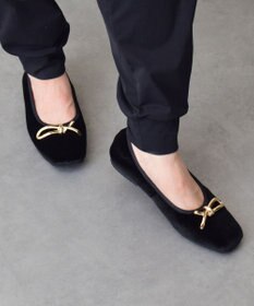 Bridget Birkin 【PARADIS COULEUR】スクエアトウメタルリボンバレエシューズ