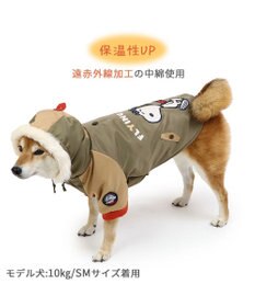 PET PARADISE スヌーピー 遠赤外線 コート 《カーキー》 中型犬 大型犬