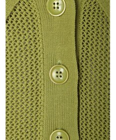 Green Parks メッシュポロ衿ニットプルオーバー