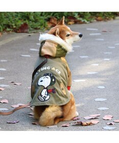 PET PARADISE スヌーピー 遠赤外線 コート 《カーキー》 中型犬 大型犬