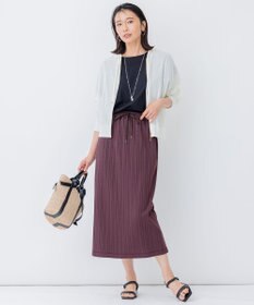 洗える】シアーコットンナイロン ニットパーカー / 23区 L