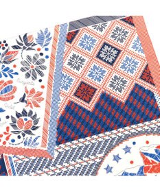 Marca 【the PORT by marca】EMBROIDERY 小判 シルクツイル スカーフ