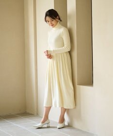 #Newans 【カシミヤ混】フィット＆フレアニットワンピース