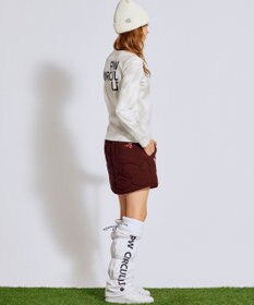 PW CIRCULUS 【裏起毛であたたか】【WOMEN】Dot camouflage ロングスリーブモックネックT  ゴルフウェア レディース