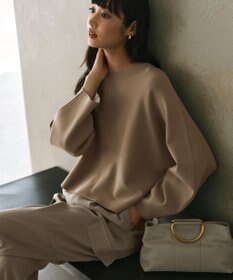 自由区 L 【セットアップ対応・洗える】レーヨンストレッチプルオーバー ニット