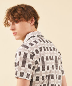 23区GOLF 【MEN】【吸水速乾/UVカット】フィールドチェック柄ポロシャツ