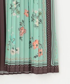 組曲 L スカーフパネルプリント ワンピース