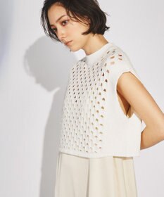 GRACE CONTINENTAL スラッシュニットトップ