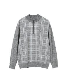 DAKS DAKS GOLF ハーフジップ チェックニット