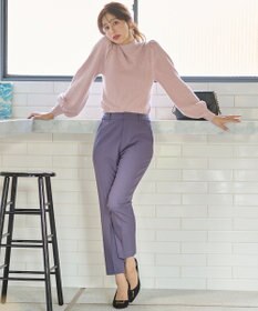 ANY SIS 【Oggi1月号掲載】モックネック袖パール調 ニット