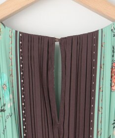 組曲 L スカーフパネルプリント ワンピース