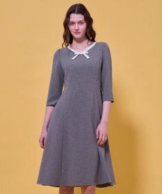 TOCCA RIBBON MONO ドレス グレー系