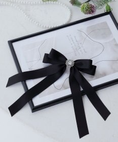 Tiaclasse サテンリボンバレッタ