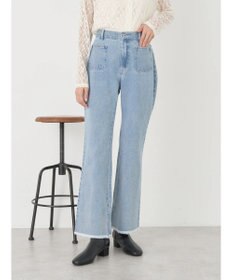 earth music&ecology フロントポケットフレアデニム