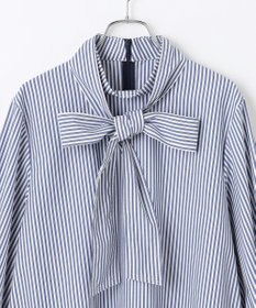 #Newans 【洗濯機可】ステッチデザインリボンタイブラウス