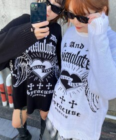 WEGO ウイングハートダメージニット