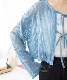 WEGO メッシュリボンカーディガン