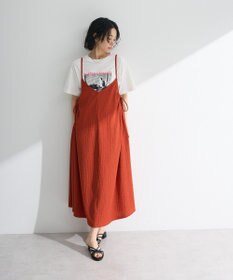 Green Parks 表面感脇リボンキャミワンピース