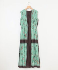 組曲 L スカーフパネルプリント ワンピース